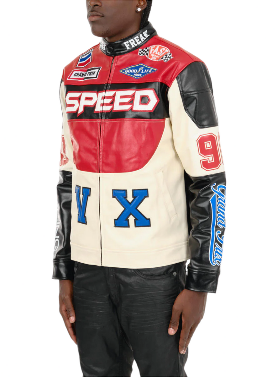 Copper Rivet Jacket - PU Racing - Black - 336505-BK-YYE6 – Vengeance78