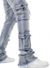 Copper Rivet Jeans - Fray Edge Cargo Pocket Stacked - Light Blue - 333239