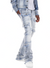Copper Rivet Jeans - Fray Edge Cargo Pocket Stacked - Light Blue - 333239