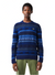 Lacoste Sweater - Unisex Fair Isle Alpaca and Wool Blend - Blue White - AH5663