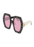 Gucci Sunglasses - Women's Pink Lens - Black - GG0772S