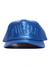 Purple-Brand Hat - Panel Leather - Blue - P916