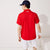 Lacoste T-Shirt - Color-Block Polo - Red And White - DH0866