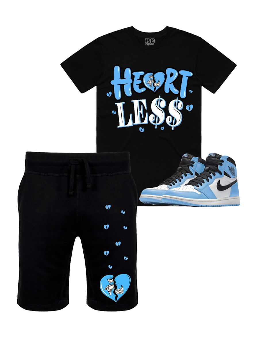 Pg Apparel Short Set - Heartless - Black And Carolina Blue – Vengeance78
