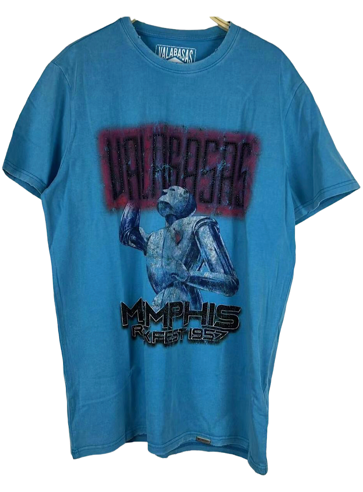 Valabasas T-Shirt - Memphis Fest - Washed Turquoise – Vengeance78