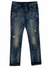 Purple-Brand Jeans - Paint - Dark Blue With White And Burgundy - P002