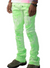 Majestik Stacked Jeans - Rips and Repair - Lime - DL2242