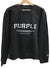 Purple Brand Sweater - Front Logo - Black - 800080