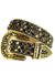 Milano Belt - Stones And Studs - Shiny Black And Gold