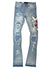 Focus Jeans - Drip Heart Stacked - Light Wash - 3443