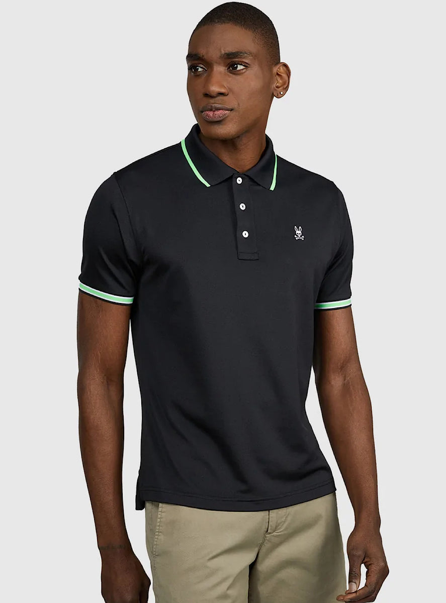 Psycho Bunny - Isaac Sport Polo - Black - SP22 - B6K164S1PB – Vengeance78