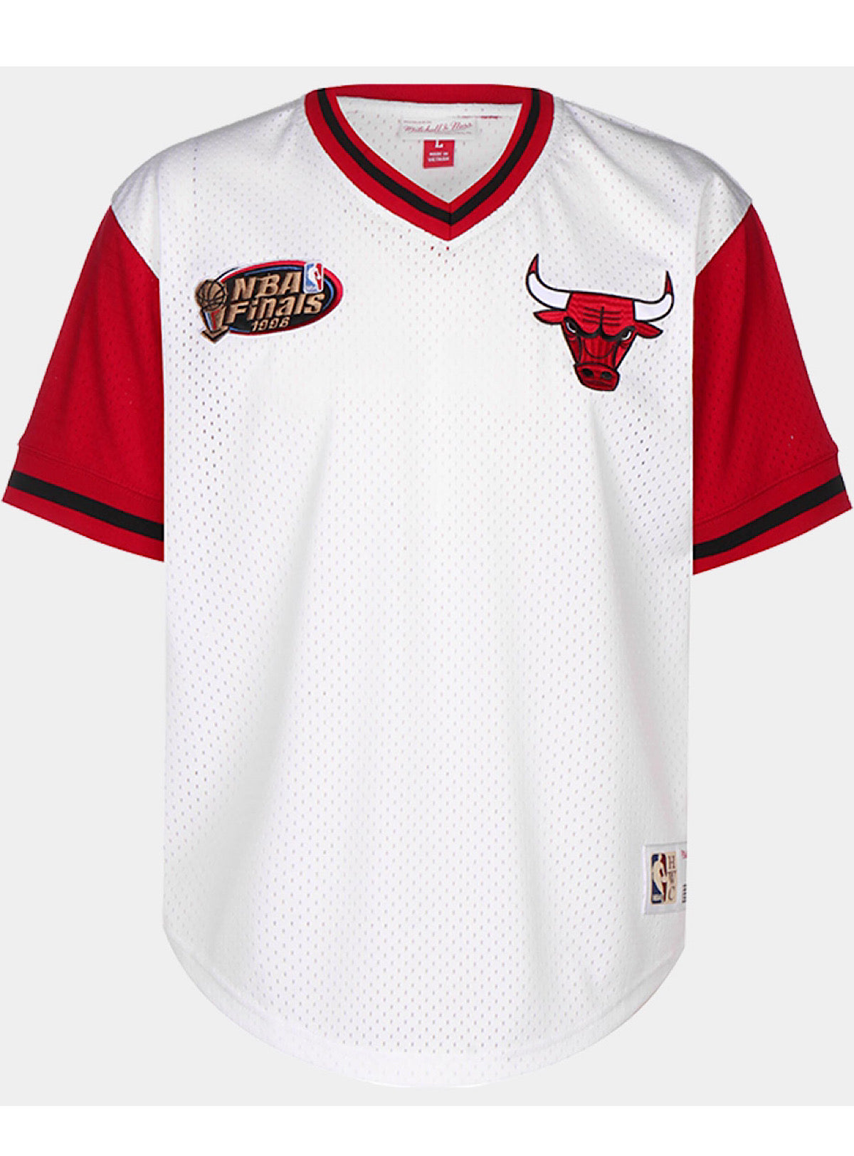 Mitchell & Ness White/Floral Print NBA Chicago Bulls Mesh Button Front Jersey 2XL / White/Floral Print