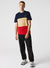 Lacoste T-Shirt - 3D Lettered Colorblock - Navy With Beige And Red - TH7059