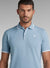 G-Star Polo T-Shirt - Dunda Slim Stripe - Ash Blue - D17127