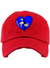 Pg Apparel Hat - Heartless - Red And Royal Blue