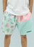 Outrank Shorts - Money Flows - Mint And Pink - ORS055