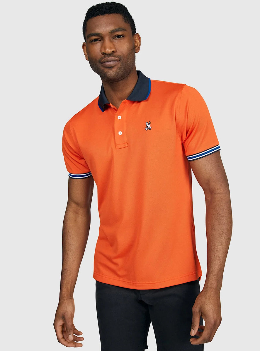 Psycho Bunny - Isaac Sport Polo - Alloy Orange - SP22 - B6K164S1PB ...