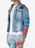 Copper Rivet Denim Jacket - Biker Rip - Light Sand Blue - 033547