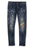 Purple-Brand Jeans - Stitches And Paint - Dark Blue And Multi - P001