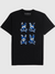 Psycho Bunny T-Shirt - Plaza Graphic - Black And Royal - B6U613X1PC