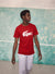 Lacoste T-Shirt - Croc Print - Red-5SX - TH6907