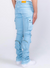 Pheelings Jeans - Never Look Back Cargo Flare Stacked - Sky Blue - PH-SS22-78