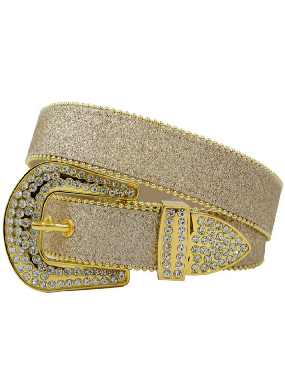 Tia B GO Belt - Shiny Gold Buckle | Tia B Boutique ONE SIZE / White SNAKESKIN / 100% FAUX LEATHER