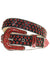 Milano Belt - Stones And Studs - Black And Red