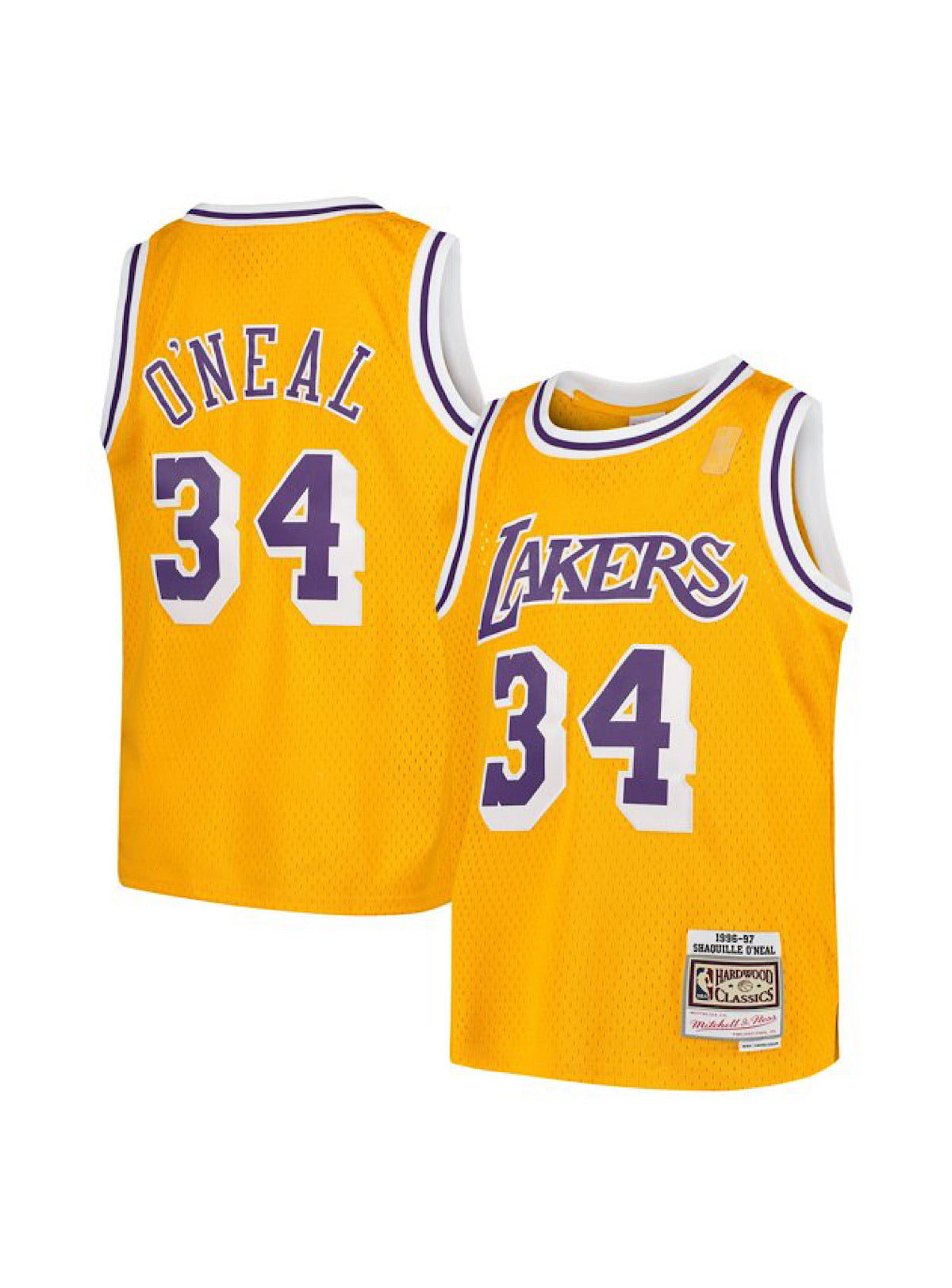 Kids Mitchell & Ness Kids Jersey - Lakers 34 O'Neal - Yellow