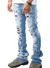 Majestik Stacked Jeans - Rips and Repair - Medium Blue - DL2240