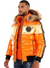 George V Puffer Jacket - Colorblock - Orange - GV9563