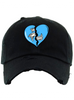 Pg Apparel Hat - Heartless - Black And Carolina Blue