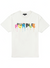 Purple-Brand T-Shirt - Pointed Wordmark - Off White - P101-JCMW