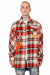 Kleep - BURLYWOOD Men's premium heavy flannel elongated oversize shirt