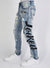 LNL Jeans - Chain Stitch - Mid Blue and Black - LLCHSE1025253
