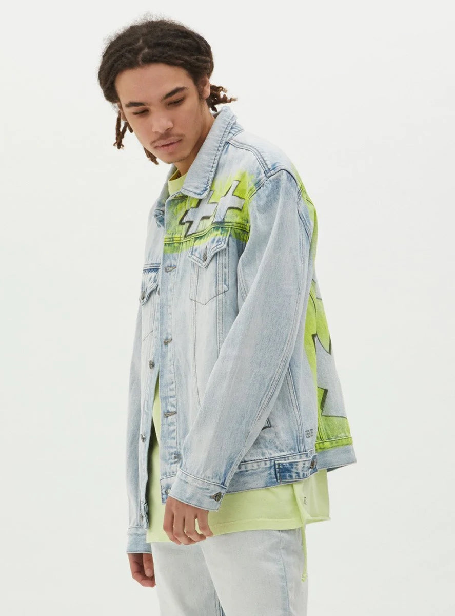 Ksubi Denim Jacket - Stoked Neon - Blue - 5000004591 – Vengeance78