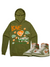 Pg Apparel Hoodie - Love Hate - Olive With Miami - LH400