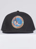 LNL Snapback - B. Clip - Aqua and Coral on Black - 104