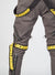 LNL Jeans - Straps and Pocket - Dark Grey and Yellow - LLTP104