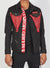 Buyer's Choice Denim Jacket - Red Studded - Black - 2227-201-A38