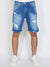 Buyer's Choice Denim Shorts - Distressed - Blue - K6191