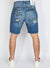 Buyer's Choice Denim Shorts - Text - Blue - AT8113