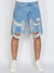 Buyer's Choice Denim Shorts - Rips - Blue - K6195-1