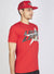LNL T-Shirt - Heavy Hitta - Black and Silver on Red - 107