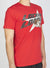 LNL T-Shirt - Heavy Hitta - Black and Silver on Red - 107