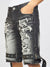 LNL Shorts - Strapped Denim - Black Stone Wash - LDS421101