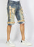LNL Shorts - Strapped Denim - Vintage, White and Khaki - LDS421101