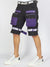 LNL Shorts - Strapped - Black and Purple - LDS421102