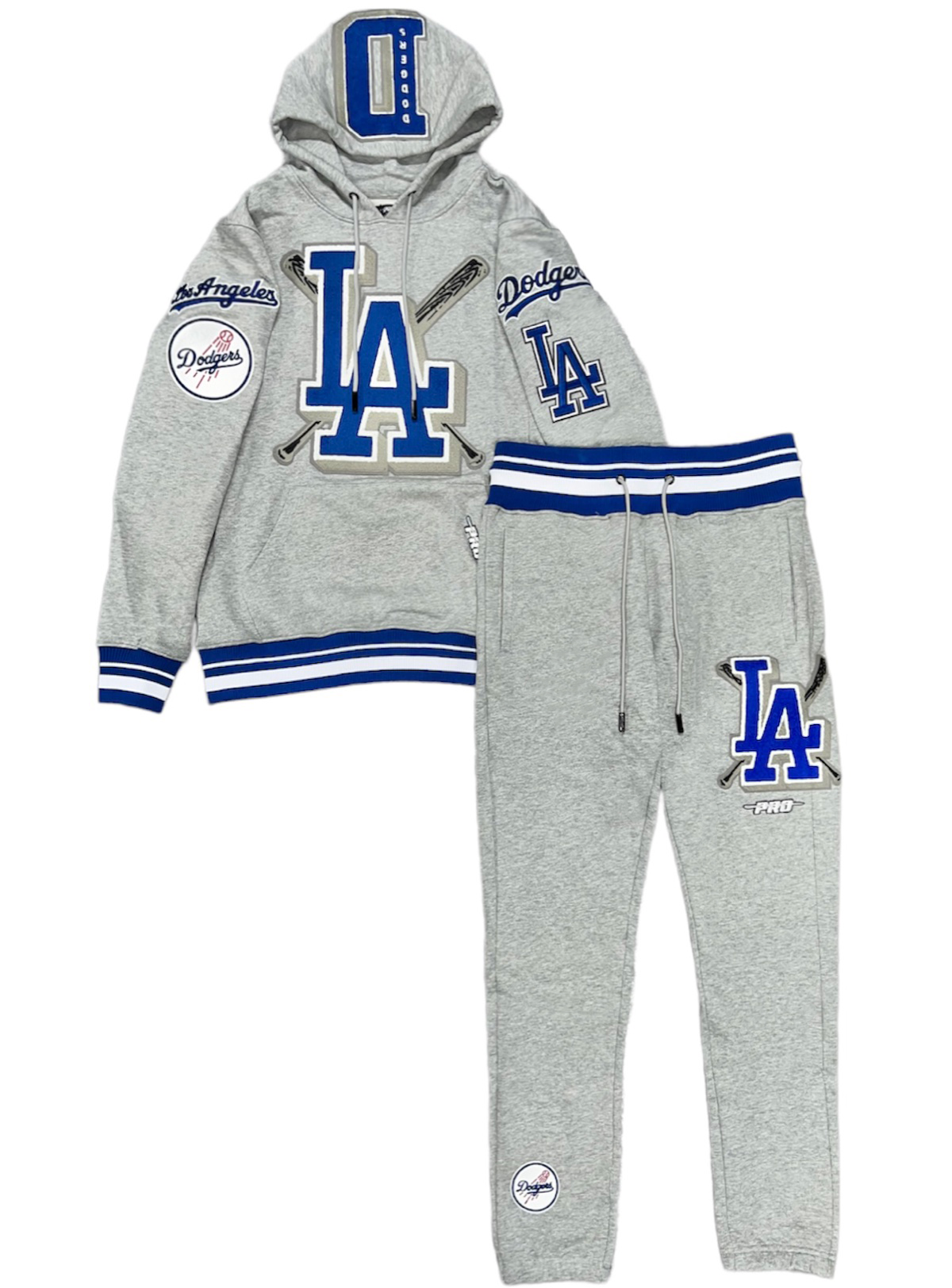 Los Angeles Dodgers Pinnacle Heavyweight Fleece Hoodie (Heather Grey) –  West Wear