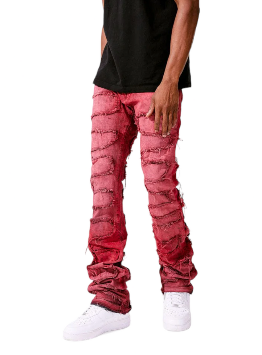 Jordan Craig Jeans - Martin Stacked Oasis - Red - JTF1131 – Vengeance78